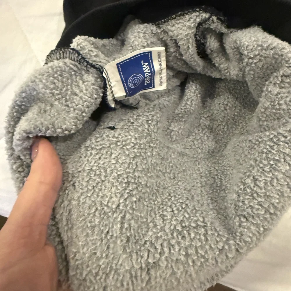Black Fleece-Lined Small Dog/ Cat Hoodie Sweater with Hood and Sleeve Holes
